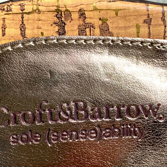 🦋Croft & Barrel heel sandals cork gold Sz 10 - Picture 3 of 10